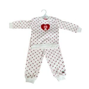 Strawberry Shortcake Toddler Girls Fleece Sweatshirt Pants Set White Red 18M NWT